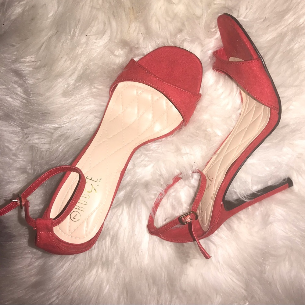 Strappy Red Heels. Never Been Worn.